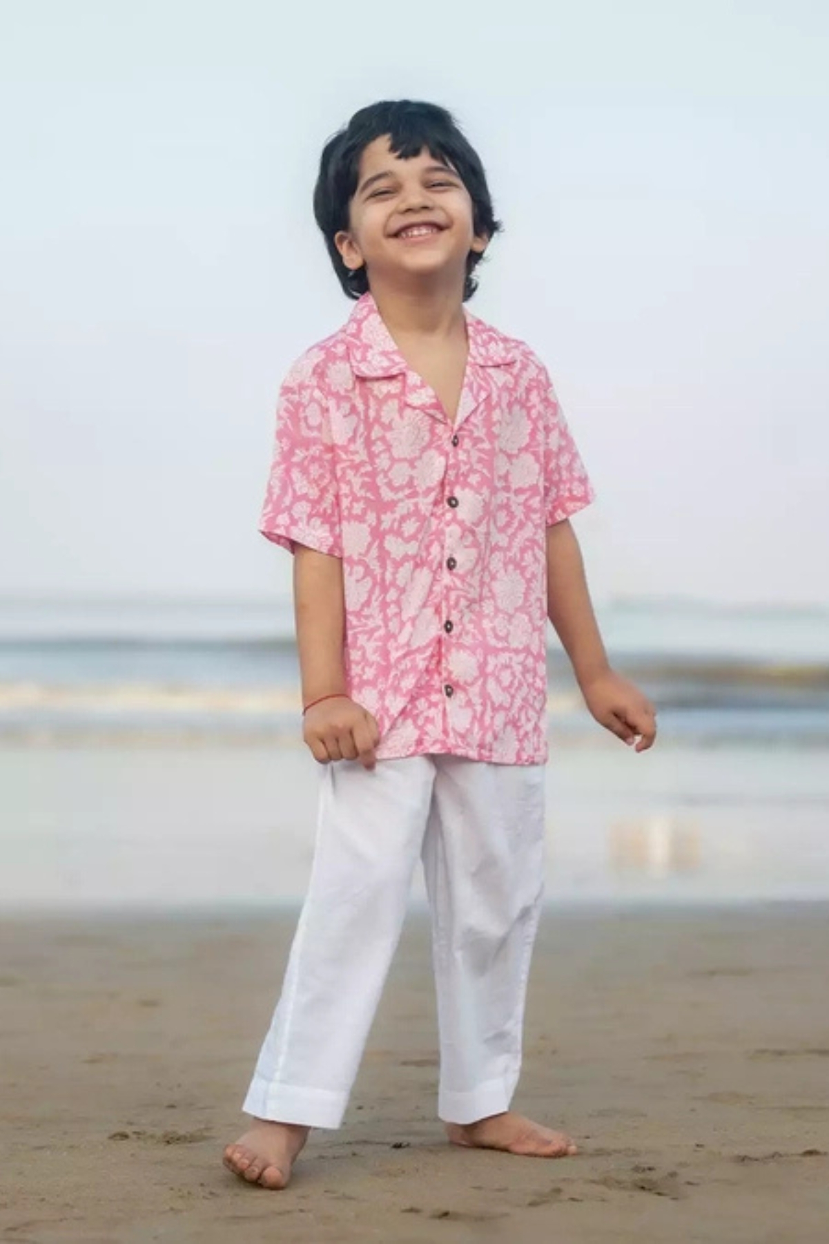 Floral Print Pink Shirt