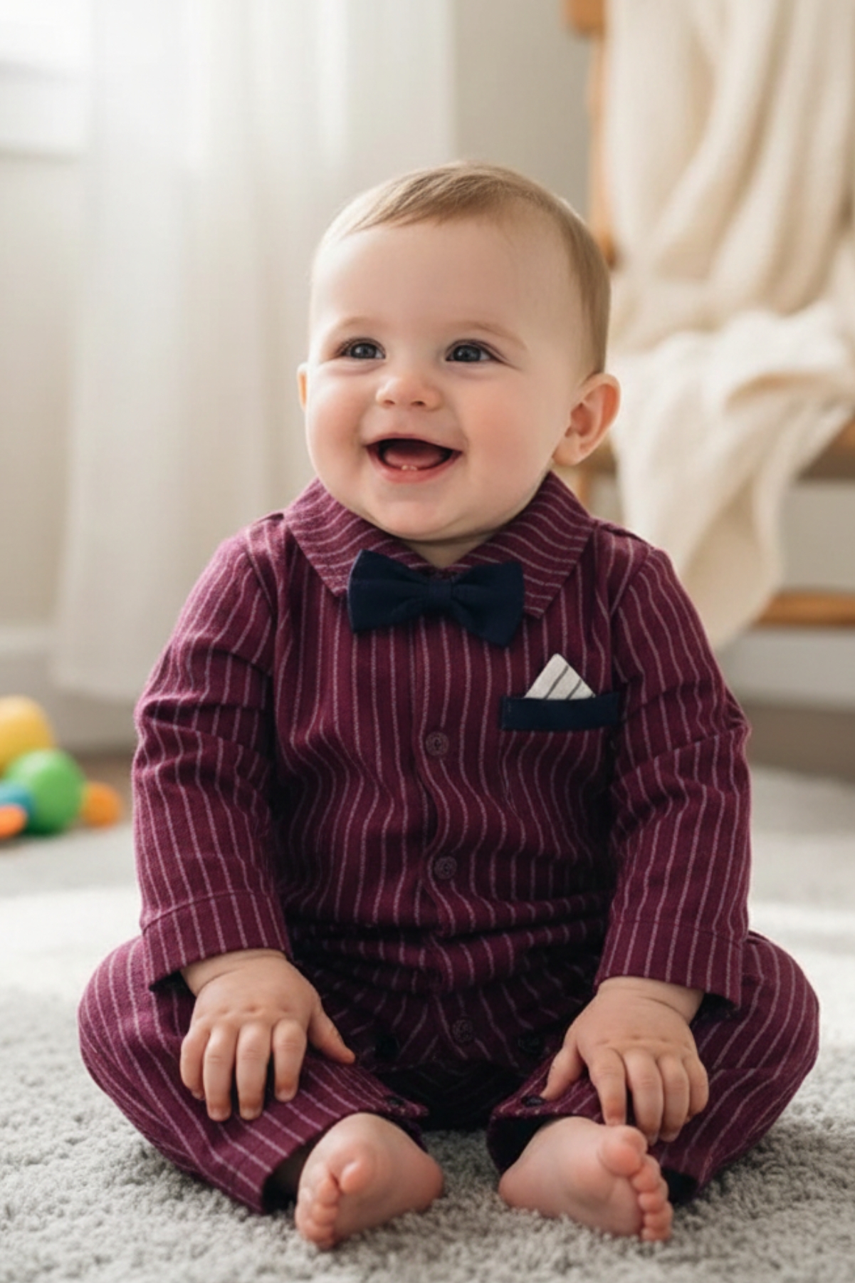 Romper With A Matching Bow Tie