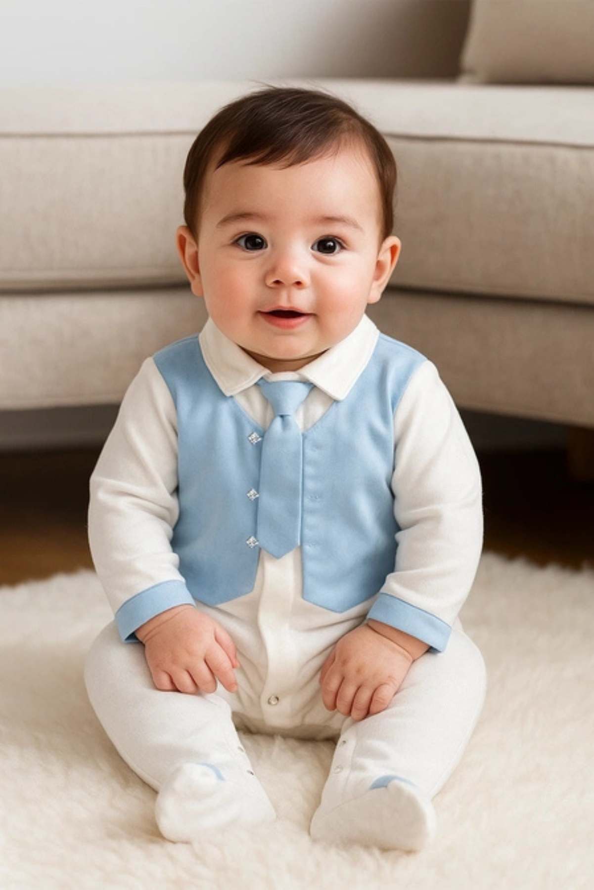 Formal Tie Romper For Boy